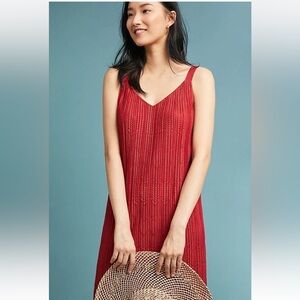 ANTHROPOLOGIE Scarlet Sleeveless Midi Dress